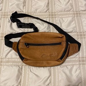 Eddie Bauer LEATHER Belt Fanny Pack Bag